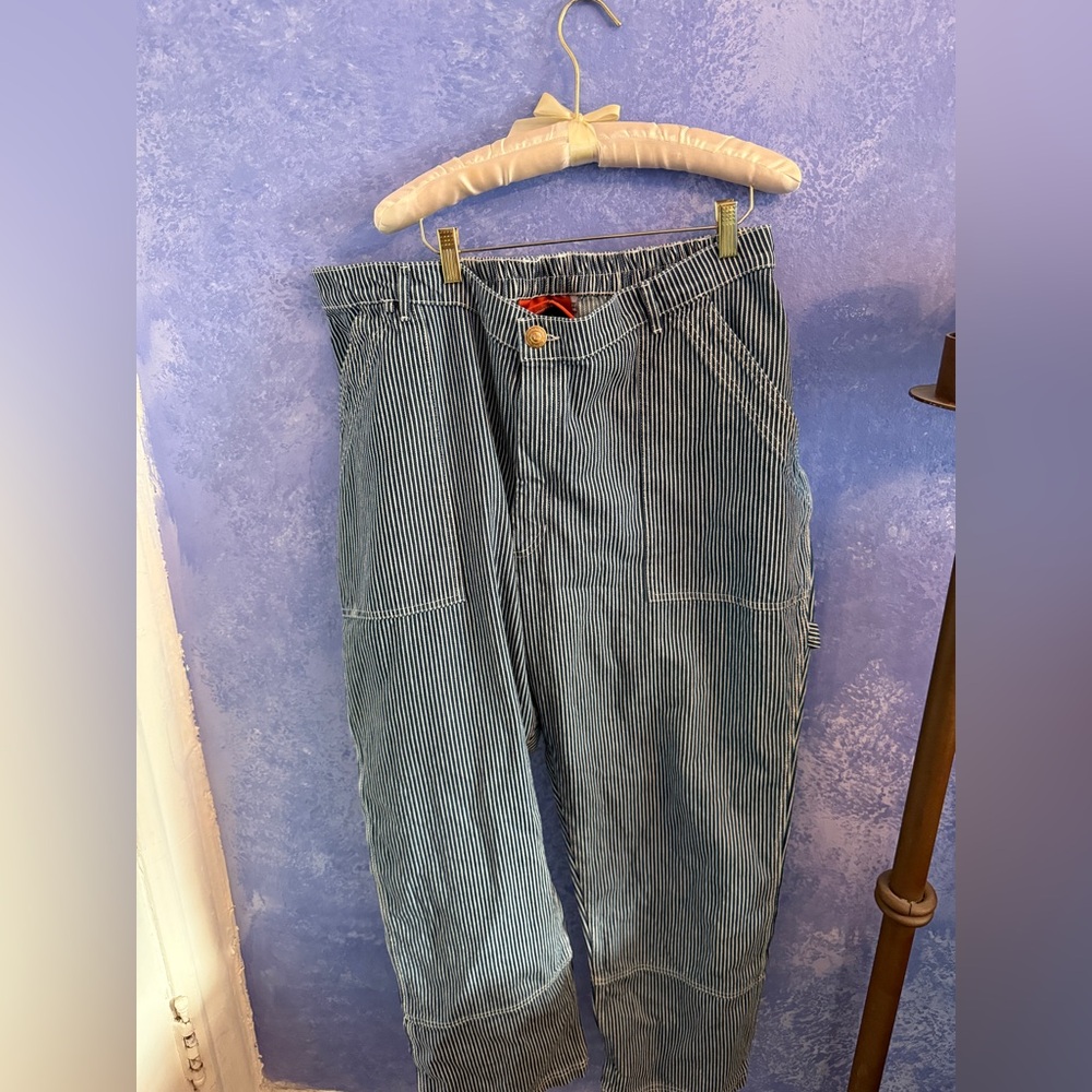 Big Bud Press Blue Striped Carpenter Jeans